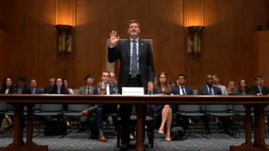 FHWA Administrator Sean McMaster testifying before the Senate EPW Committee on June 3, 2026. (Photo from Senate EPW video)