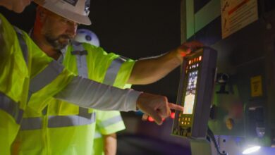 Construction workers on a jobsite.